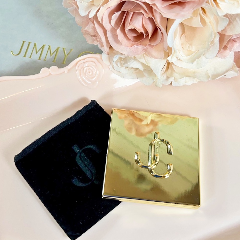 Jimmy Choo Gold Logo Double Compact Mirror - Picture 3 of 9